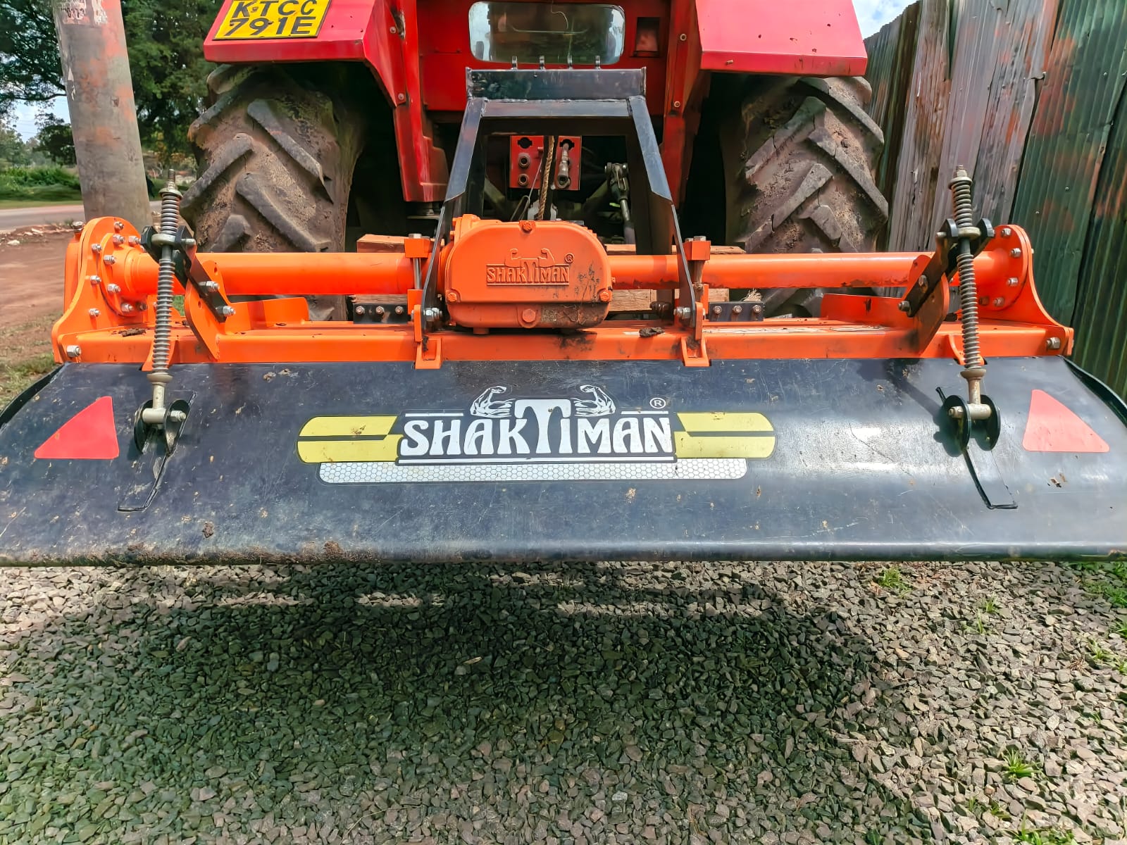 Shaktiman rotavator on tractor